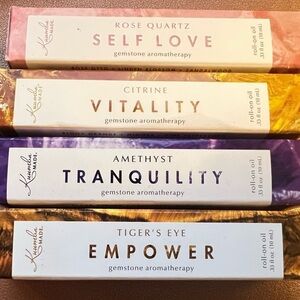 Kuumba MADE 4 Gemstone Rollerball Aromatherapy*Citrine*Empower*Rose Quartz*
